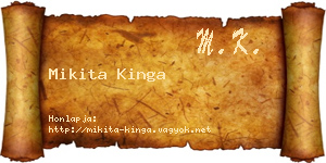 Mikita Kinga névjegykártya